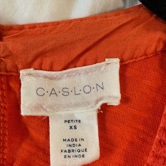 Caslon petite XS orange tank style top - Picture 3 of 4